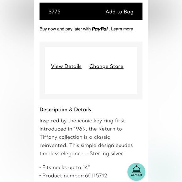 Tiffany & Co. Return to Tiffany®
Heart Tag Chain Link Choker, EUC - Picture 5 of 10